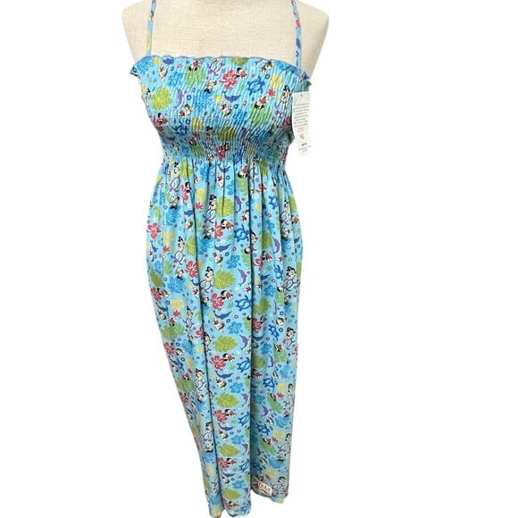 Hawaiian 88 Tees Smocked Maxi Dress Size XS NEW AOP Surf Girls - Picture 1 of 7